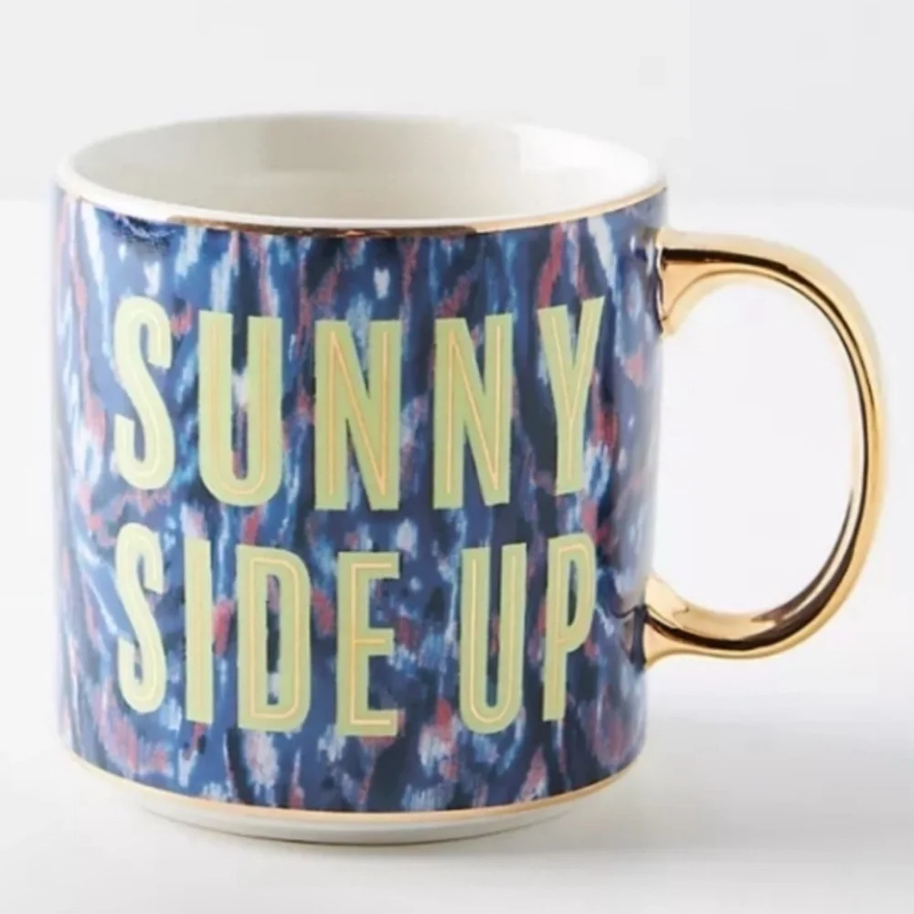 Anthropologie Sunny Side Up Gisele Mug